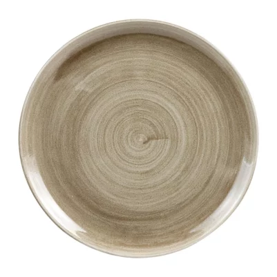 Assiettes rondes Churchill Stonecast Patina Antique Taupe 324mm (Lot de 6)