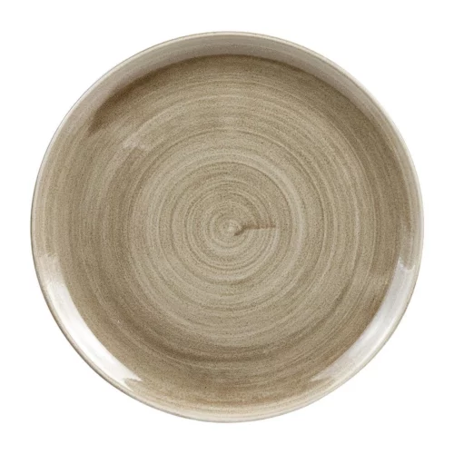Assiettes rondes Churchill Stonecast Patina Antique Taupe 324mm (Lot de 6)