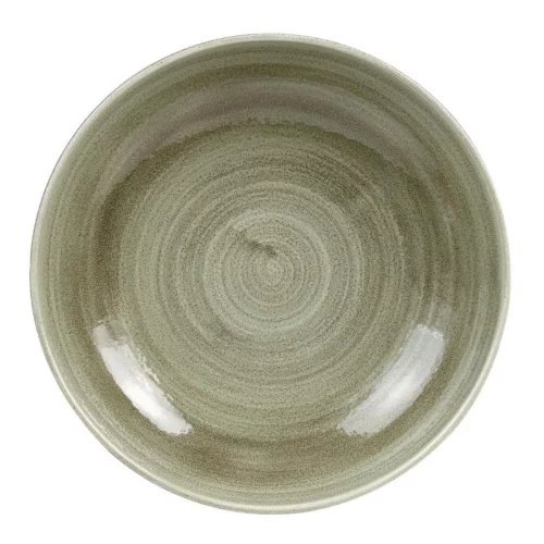 Assiettes coupes rondes Churchill Stonecast Patina Antique Green 182mm (Lot de 12)