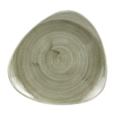 Assiettes triangulaires Churchill Stonecast Patina Antique Green 192mm (Lot de 12)