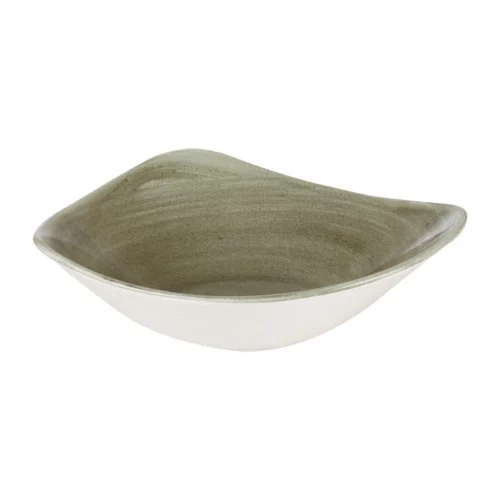 Bols triangulaires Churchill Stonecast Patina Antique Green 235mm (Lot de 12)