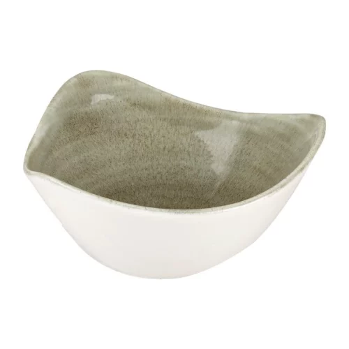 Bols triangulaires Churchill Stonecast Patina Antique Green 153mm (Lot de 12)