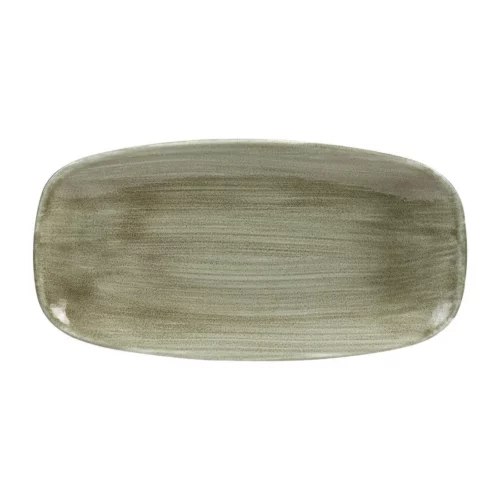 Assiettes oblongues Churchill Stonecast Patina Antique Green 298mm (Lot de 12)