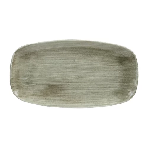 Assiettes oblongues Churchill Stonecast Patina Antique Green 355mm (Lot de 6)