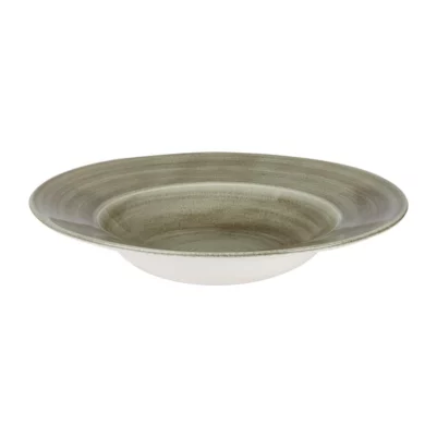 Bols bord large Churchill Stonecast Patina Antique Wide Green 280mm (Lot de 12)