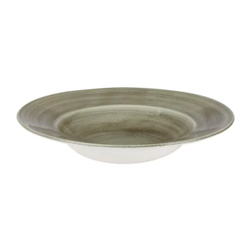 Bols bord large Churchill Stonecast Patina Antique Wide Green 280mm (Lot de 12)