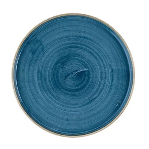 Assiettes avec rebord Churchill Stonecast Java Blue 260mm (Lot de 6)