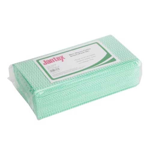 Chiffons non tissés Jantex verts (lot de 50)
