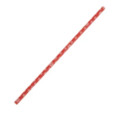 Pailles en papier Fiesta Compostable flocon de neige 210mm (lot de 250)