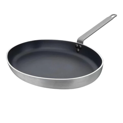 Poêle ovale en aluminium antiadhésif Vogue Teflon Platinum Plus 400mm