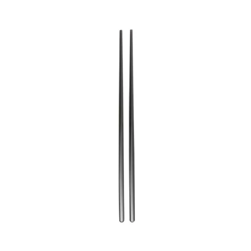 Set de baguettes réutilisables en inox 18/10 PVD Comas noires (lot de 12)