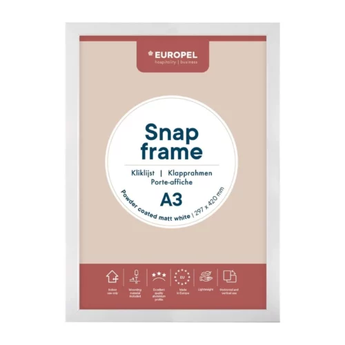 Cadre clipsable Europel A3 25mm blanc mat