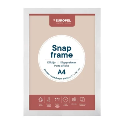 Cadre clipsable Europel A4 25mm blanc mat