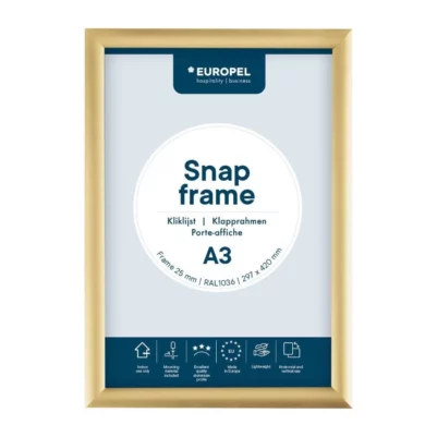 Cadre clipsable Europel A3 25mm doré