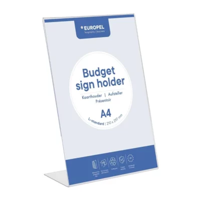Présentoir de table Europel Budget L-standard A4 transparent