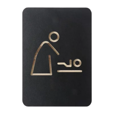 Plaque signalétique noire Europel table à langer