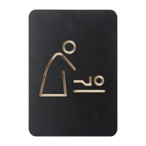Plaque signalétique noire Europel table à langer