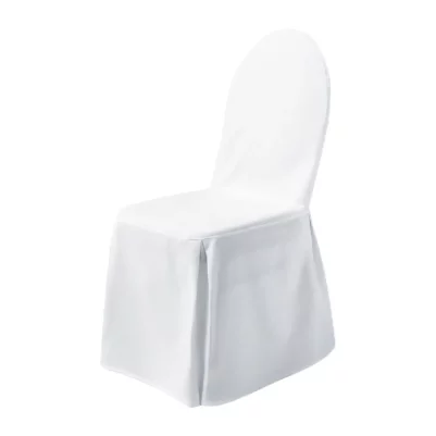 Housse de chaise tricotée Excellent Dena sans noeuds blanche