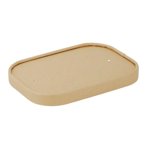Couvercles en papier Fiesta Recyclable pour barquettes rectangulaires (Lot de 300)
