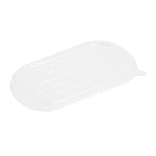 Couvercles PET pour barquettes ovales en bagasse Fiesta Recyclable