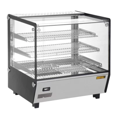 Vitrine chauffante de comptoir carrée Buffalo 120L