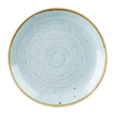 Assiettes rondes Churchill Stonecast Duck Egg 254mm (Lot de 12)