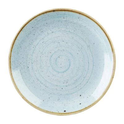 Assiettes rondes Churchill Stonecast Duck Egg 228mm (Lot de 12)