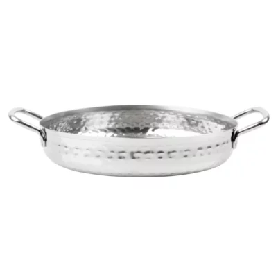 Plat double poignée en inox martelé Olympia Table Presentation 180mm