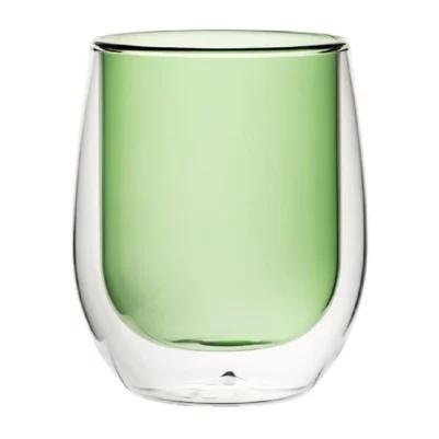 Verres à eau double paroi Utopia verts 27 cl (lot de 6)