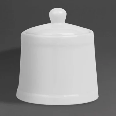 Sucriers avec couvercle Pier Olympia Whiteware 250ml (lot de 6)