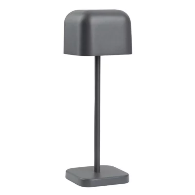Lampe de table avec abat-jour carré Olympia Lucca grise 200mm