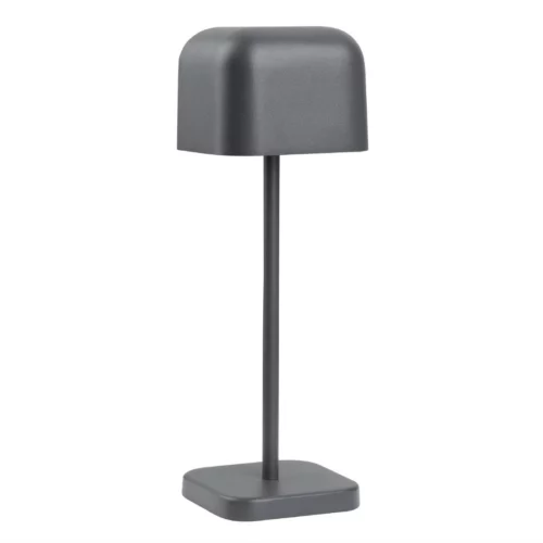 Lampe de table avec abat-jour carré Olympia Lucca grise 200mm