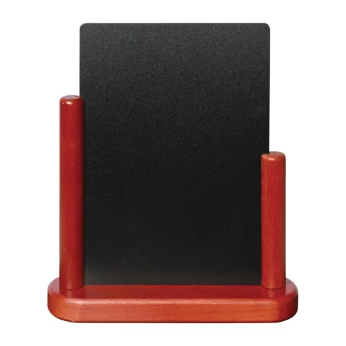 Ardoise de table Securit finition acajou 280 x 200mm