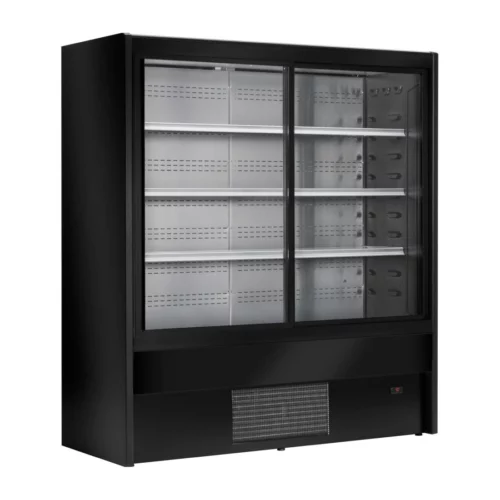 Vitrine libre-service réfrigérée Zoin Cervinho noire avec portes coulissantes 1200mm