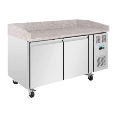 Comptoir à pizza 2 portes avec dessus en granit  Polar Série U 428L